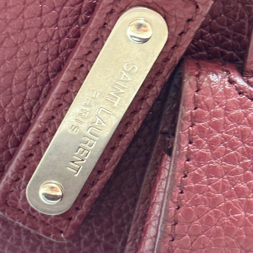 SAINT LAURENT
Baby Sac De Jour Tote/Shoulder Bag Burgundy with Silver Hardware - Picture 7 of 12